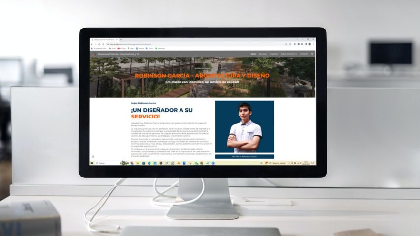 Página web de empresa - Robinson García Arquitectura y Diseño.